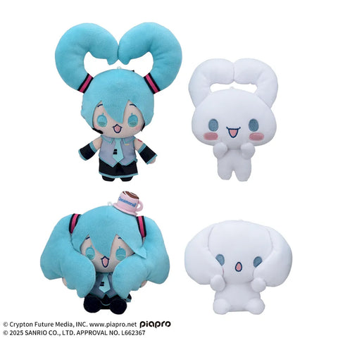Hatsune Miku x Cinnamoroll Plush Toy - 7 Inches