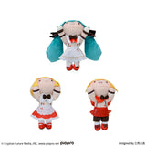 Hatsune Miku Christmas Series Fuwapuchi Lying Down Stuffed Toy - Hatsune Miku, Kagamine Rin, Kagamine Len (6 Inches)