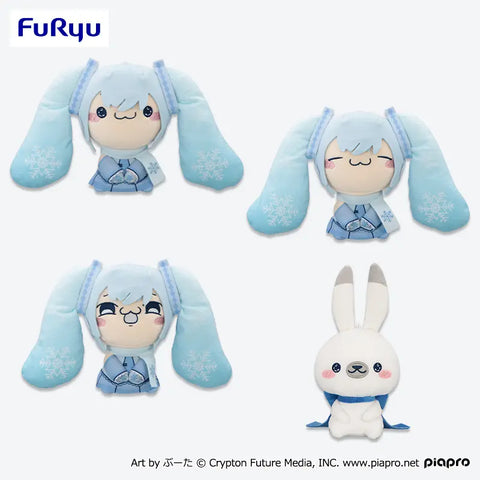Hatsune Miku Mochipiko Plush Toy - Snow Miku Sky Town Ver. - 6 Inches