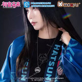Moeyu Hatsune Miku RAVE Series metal necklace featuring a 30 mm zinc alloy pendant with anime-inspired Vocaloid character design.