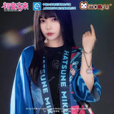 Moeyu Hatsune Miku RAVE Series metal necklace featuring a 30 mm zinc alloy pendant with anime-inspired Vocaloid character design.