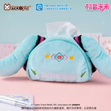 Moeyu Hatsune Miku Sleepy Eyes Series plush tissue box cover featuring a cute sleepy-eyed Miku design.