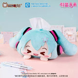 Moeyu Hatsune Miku Sleepy Eyes Series plush tissue box cover featuring a cute sleepy-eyed Miku design.
