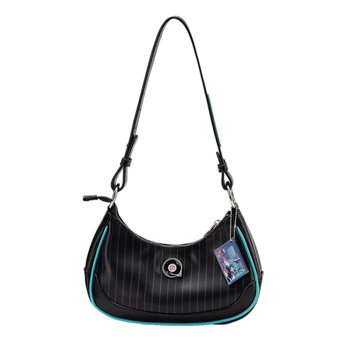Moeyu Hatsune Miku Synthesizer Wave Wings shoulder bag featuring retro-inspired Vocaloid artwork and a spacious design.