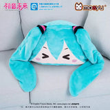 Hatsune Miku Moeyu multi-functional hooded plush blanket, soft winter shoulder wrap for cozy use