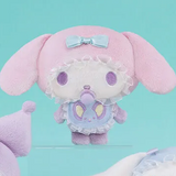 Sanrio Characters Sugar Party Friends Bib Plush - Kuromi, My Melody and Cinnamoroll (5 Inches)