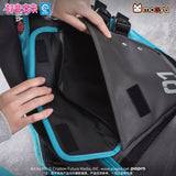Moeyu Hatsune Miku Neon Electronic Music techwear bow crossbody bag with a futuristic design, suitable for casual daily use and commuting.