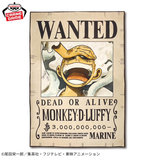 One Piece Monkey D. Luffy Wanted Poster Blanket - 45 Inches