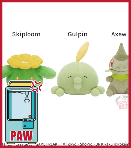 🕹️Paw Game - Pokemon Color Plush - Green (3 Designs)