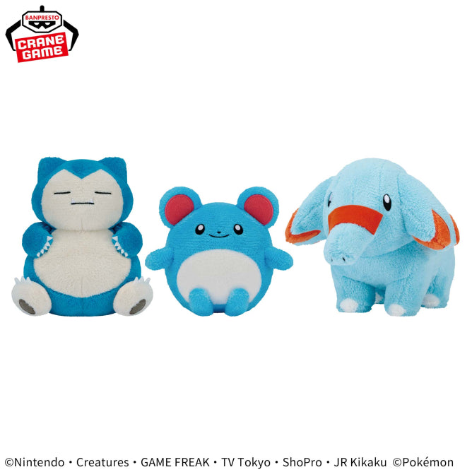 Pokemon Snorlax Marill Phanpy Gentle Feelings Plush