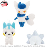Pokemon Pachirisu White Plush - Pachirisu, Meowstic and Snom (7 Inches)