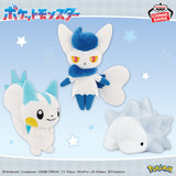Pokemon Pachirisu White Plush - Pachirisu, Meowstic and Snom (7 Inches)