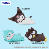 Sanrio Characters Kuromi Big Plush Toy For Sleeping Together - Kuromi, Hangyodon and Badtz Maru (16 Inches)