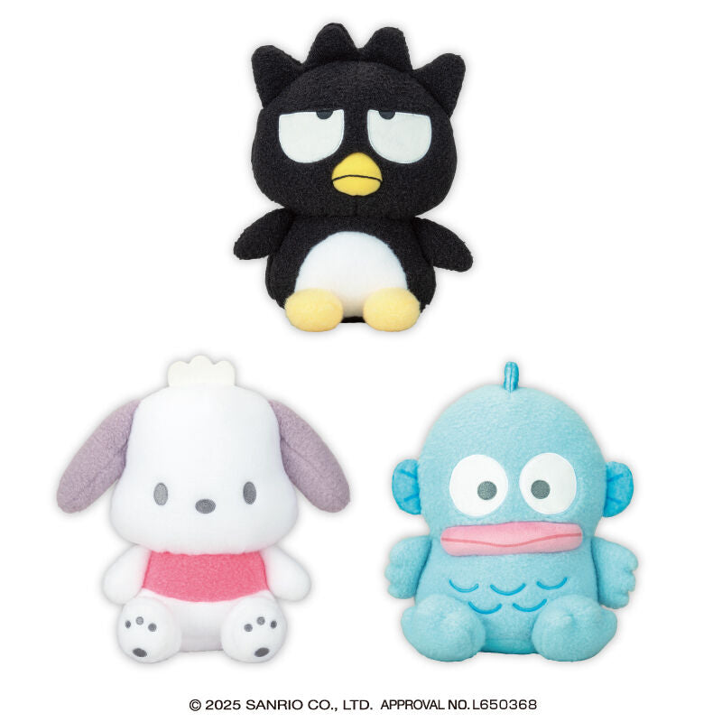 Sanrio Fluffy Cotton Candy Plushies BIG - Hangyodon, Pochacco and Badtz Maru (11 Inches)
