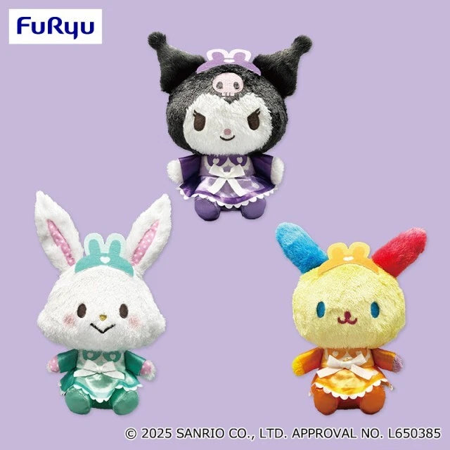 Sanrio Characters Rabbit Ears Nurse Plush - Kuromi, Wish Me Mell and Usahana (8 Inches)