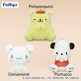 Sanrio Characters Cinnamoroll Big Round Ears Plush Toy - Cinnamoroll, Pompompurin and Pochacco (10 Inches)