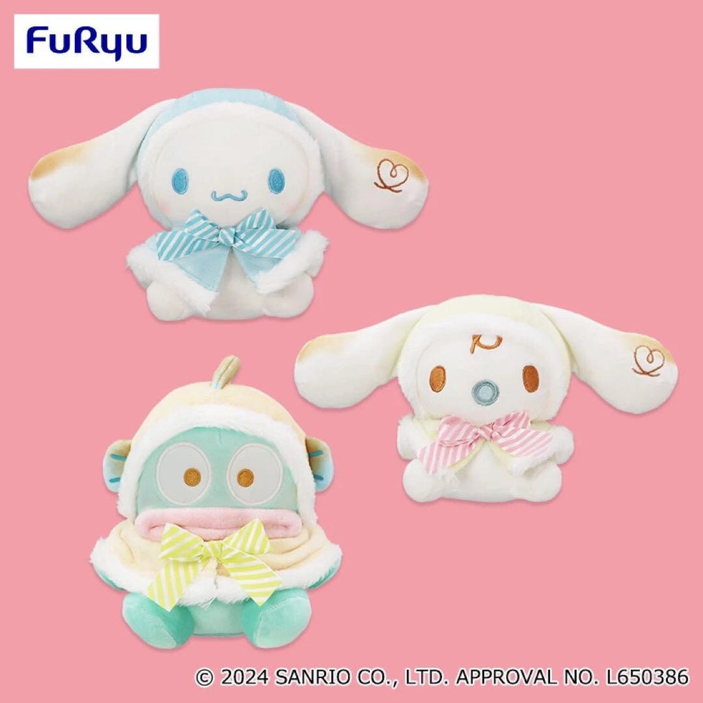 Sanrio Mashumarumu Colorful Cape Plushies - Cinnamonroll, Milk and Hangyadon (6 Inches)