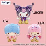 Sanrio Characters Ichigo Shimbun 50th Anniversary Big Plush - Kuromi, Kiki and Lala (10 Inches)