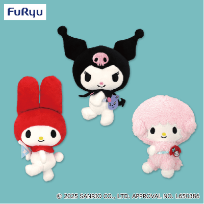 My Melody & Kuromi: Attention! Plush - My Meoldy, My Sweet Piano and Kuromi (8 Inches)