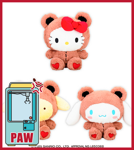 🕹️Paw Game - Sanrio Cuties in Bear Suits Plush Collection - Large