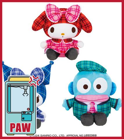 🕹️Paw Game - Sanrio Characters Checked Dolls (3 Designs)