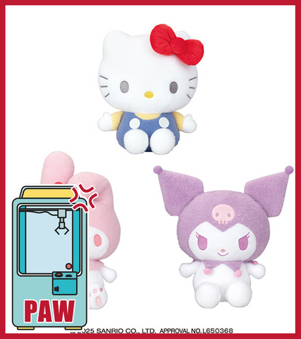 🕹️Paw Game - Sanrio Characters Fluffy Cotton Candy Doll BIG Type 1 (3 Designs)