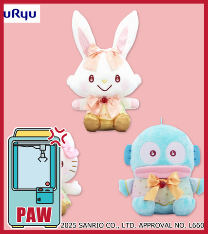 🕹️Paw Game - Sanrio Characters 50th Anniversary Big Plushies - Wish Me Mell vs Hello Kitty vs Hangyodon