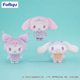 Sanrio Characters Sugar Party Friends Bib Plush - Kuromi, My Melody and Cinnamoroll (5 Inches)
