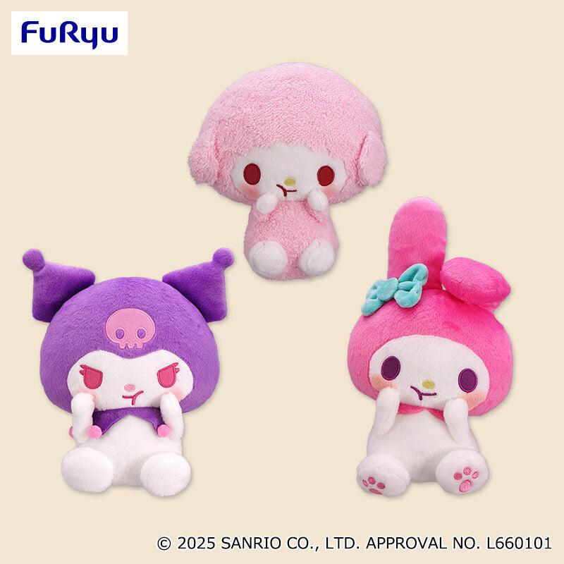Sanrio My Melody Kuromi Squeezable BIG Plush Toy - My Melody, Kuromi and My Sweet Piano (13 Inches)
