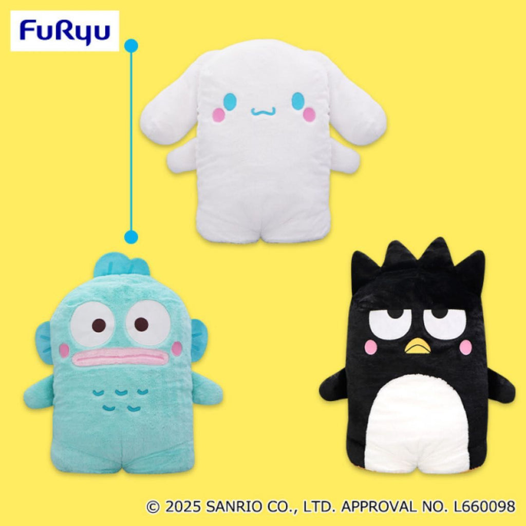 Sanrio Happy Danbui Dome Friends BIG Plush Toy - Cinnamoroll, Badtz Maru and Hangyodon (21 Inches)