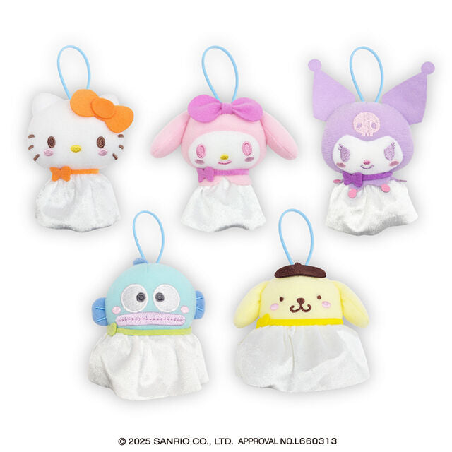 Sanrio Characters Teru Teru Mascot - Hello Kitty, My Melody, Kuromi, Pompompurin and Hangyodon (3 Inches)