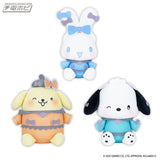 Sanrio Characters Pochacco Sweet Colorful Jersey Dolls - Cinnamoroll, Pompompurin and Pochacco (6 Inches)