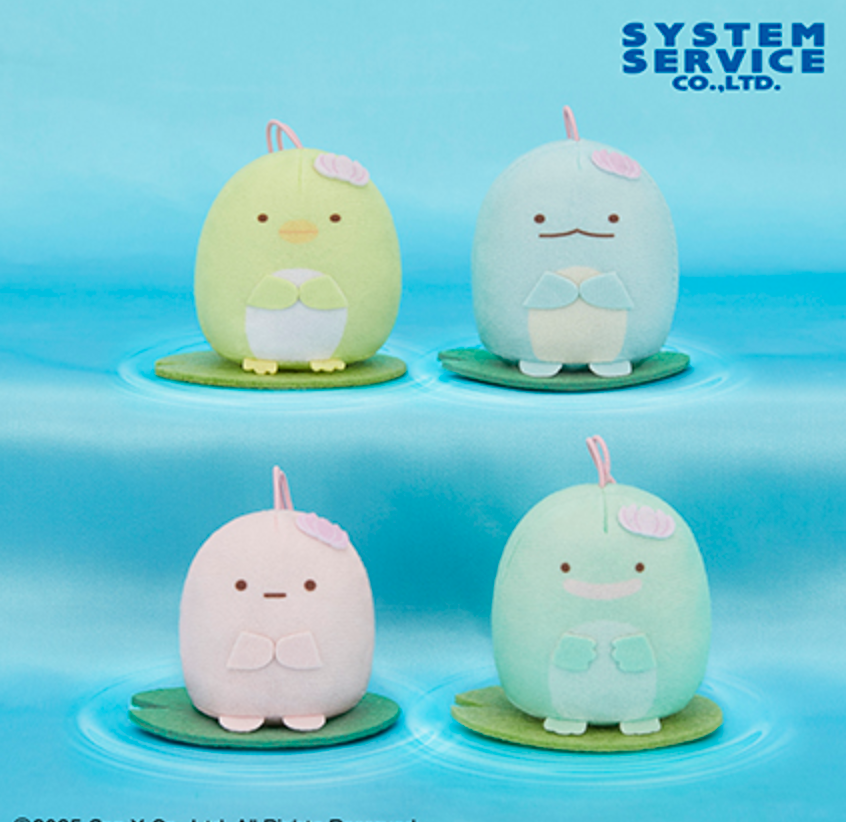 Sumikkogurashi Chibi Mascots Plush - Riding On A Lotus