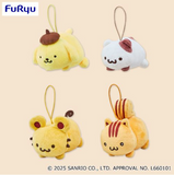 Sanrio Pompompurin Team Purin Butt Mascot Plush Keychain Cute Mini Mascot Series - Pompompurin, Muffin, Scone and Bagel (4 Inches)