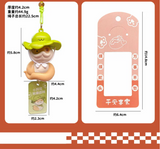 Puppy Snake Daily Life Series Car Hanging - Straw Hat Model (2 Inches)