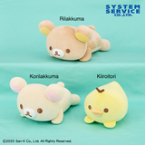 Rilakkuma Mochi Mochi Lying Down Big Plush Toy - Rilakkuma, Koriakkuma and Kiiroitori (11 Inches)
