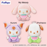 Sanrio Marshmallow Strawberry Baby Plush - Kuromi, My Melody and Pochacco (7 Inches)