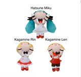 Hatsune Miku Christmas Series Fuwapuchi Lying Down Stuffed Toy - Hatsune Miku, Kagamine Rin, Kagamine Len (6 Inches)