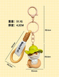 Puppy Snake Daily Life Series Pendant - Straw Hat (2 Inches)