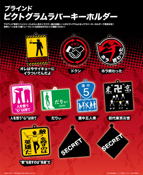 [Blind Box] Tokyo Revengers Pictogram Rubber Keychain