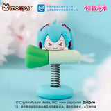 Moeyu Hatsune Miku squinty-eyed soft rubber rocking toy featuring a cute Miku design, suitable for car dashboards, desks, and display collections.