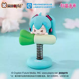 Moeyu Hatsune Miku squinty-eyed soft rubber rocking toy featuring a cute Miku design, suitable for car dashboards, desks, and display collections.