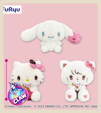🕹️Paw Game -  mikko x Sanrio characters Donut design BIG plush toy 1