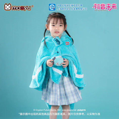 Apparel Hatsune Miku Squint Eyes Series Mini Multi-Function Blanket Hoodie