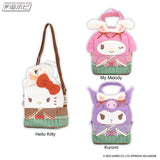 Bag & Wallets Sanrio Characters Fluffy Retro Lolita 2-Way Fluffy Bag - Hello Kitty, My Melody and Kuromi