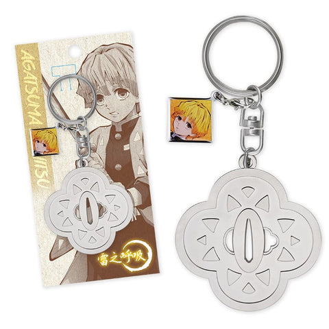Charm & Keychain Demon Slayer: Kimetsu no Yaiba - Agatsuma Zenitsu Sword Guard Metal Keychain
