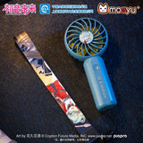 Charm & Keychain Hatsune Miku Dimension Discovery Pocket Fan - Miku Portable Hand Strap Small Fan