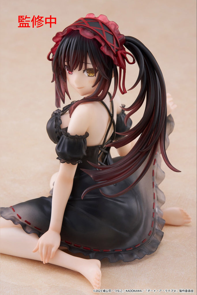 Date A Live V Desktop Cute Figure Kurumi Tokisaki Nightwear Ver in a studio setting