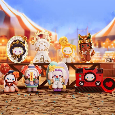 Emma Secret Forest Midnight Market Series Blind Box full set of 6 displayed with official packaging