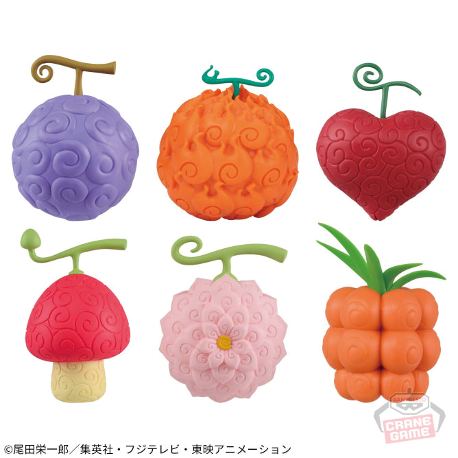 Figurines Banpresto - One Piece Devil Fruit Squishy Collection – Soft Vinyl Fruit Replica Set Figure